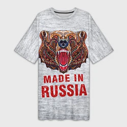 Женская длинная футболка Bear: Made in Russia