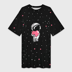 Женская длинная футболка Космонавт 4