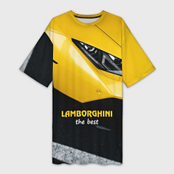 Футболка женская длинная Lamborghini the best, цвет: 3D-принт