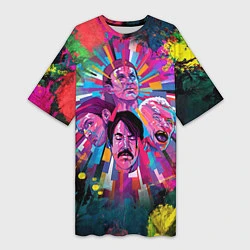 Женская длинная футболка Red Hot Chili Peppers Art
