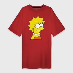 Женская футболка-платье Lisa Simpson