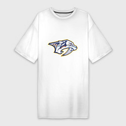 Футболка женская-платье Nashville Predators, цвет: белый