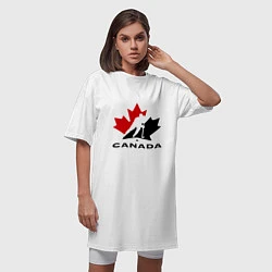 Футболка женская-платье Canada, цвет: белый — фото 2