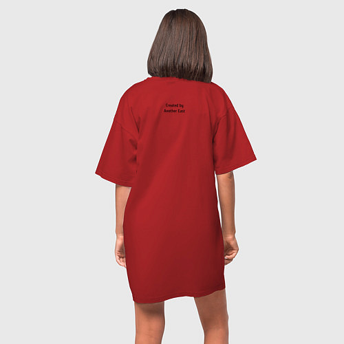 Женская футболка-платье Far East 41 Crew / Красный – фото 4