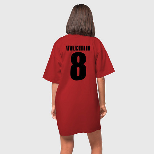 Женская футболка-платье Washington Capitals: Ovechkin / Красный – фото 4