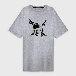 Женская футболка-платье Пиратский знак