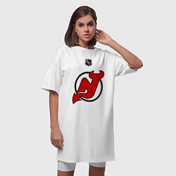 Футболка женская-платье New Jersey Devils: Kovalchuk 17, цвет: белый — фото 2