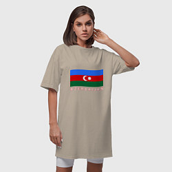 Футболка женская-платье Азербайджан, цвет: миндальный — фото 2