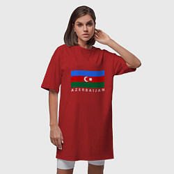 Футболка женская-платье Азербайджан, цвет: красный — фото 2