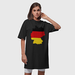 Футболка женская-платье Германия (Germany), цвет: черный — фото 2