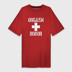 Женская футболка-платье Orgasm + donor