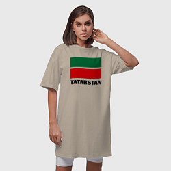 Футболка женская-платье Флаг Татарстана, цвет: миндальный — фото 2