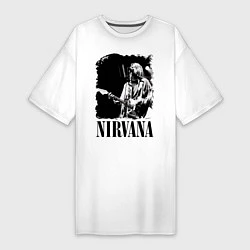Футболка женская-платье Black Nirvana, цвет: белый