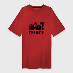 Футболка женская-платье Pink Floyd, цвет: красный