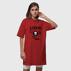 Футболка женская-платье Louna: Громче и злей, цвет: красный — фото 2