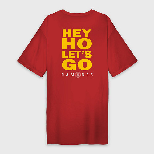 Женская футболка-платье Ramones / Красный – фото 2