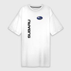 Футболка женская-платье Subaru Style, цвет: белый