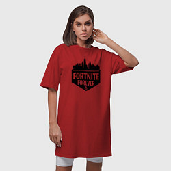 Футболка женская-платье Fortnite Forever, цвет: красный — фото 2