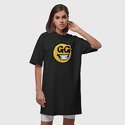 Футболка женская-платье GG Smile, цвет: черный — фото 2