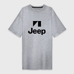 Футболка женская-платье Jeep logo, цвет: меланж