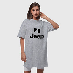 Футболка женская-платье Jeep logo, цвет: меланж — фото 2