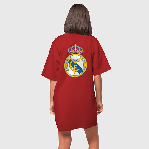 Женская футболка-платье Real Madrid FC / Красный – фото 4