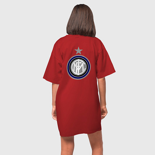 Женская футболка-платье Inter FC / Красный – фото 4