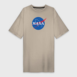Футболка женская-платье NASA: Masa, цвет: миндальный