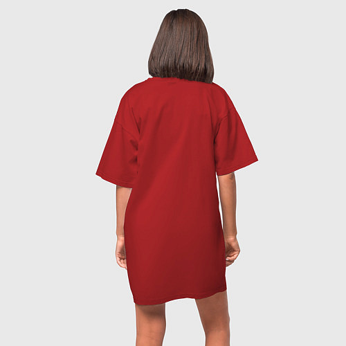 Женская футболка-платье Pharaon On, World Off / Красный – фото 4
