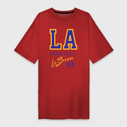 Футболка женская-платье Lebron 23: Los Angeles, цвет: красный