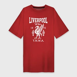 Футболка женская-платье Liverpool YNWA, цвет: красный