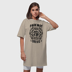 Футболка женская-платье Parkway Drive: Australia, цвет: миндальный — фото 2