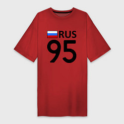 Футболка женская-платье RUS 95, цвет: красный