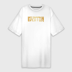 Футболка женская-платье Led Zeppelin, цвет: белый