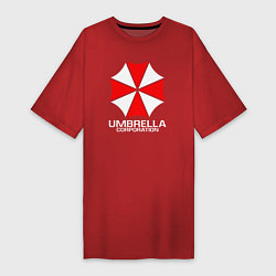 Футболка женская-платье UMBRELLA CORP, цвет: красный