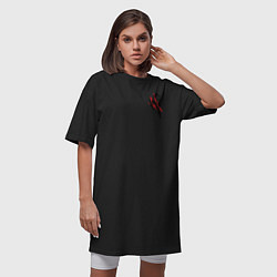 Футболка женская-платье Киокушинкай, цвет: черный — фото 2