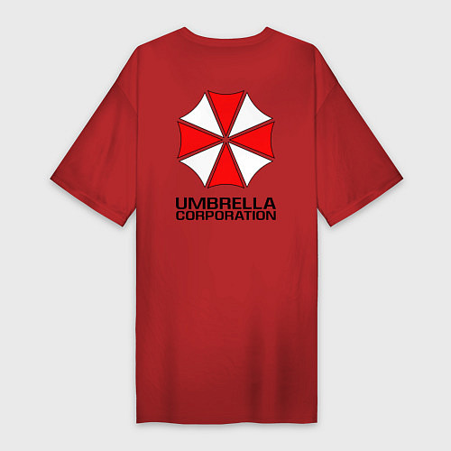 Женская футболка-платье UMBRELLA CORP / Красный – фото 2