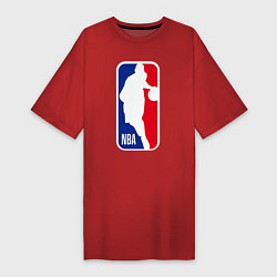Футболка женская-платье NBA Kobe Bryant, цвет: красный