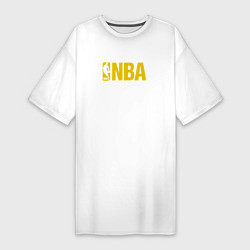 Футболка женская-платье NBA GOLD, цвет: белый