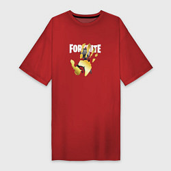 Футболка женская-платье Fortnite, цвет: красный