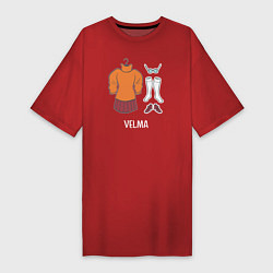 Футболка женская-платье Velma, цвет: красный
