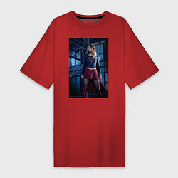 Женская футболка-платье Supergirl