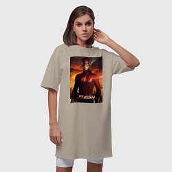 Футболка женская-платье The Flash, цвет: миндальный — фото 2