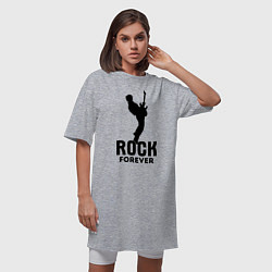 Футболка женская-платье Rock forever, цвет: меланж — фото 2