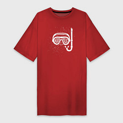 Футболка женская-платье Aquaholic, цвет: красный