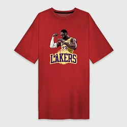 Футболка женская-платье LeBron - Lakers, цвет: красный