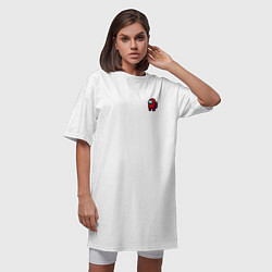 Футболка женская-платье Among Us, цвет: белый — фото 2
