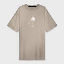 Женская футболка-платье Курт Кобейн