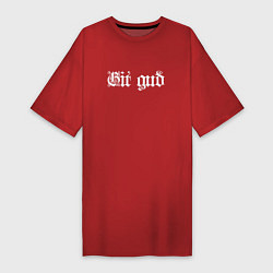 Футболка женская-платье Git gud, цвет: красный