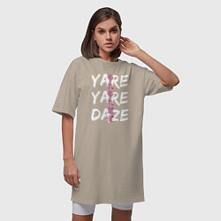 Футболка женская-платье YARE YARE DAZE, цвет: миндальный — фото 2